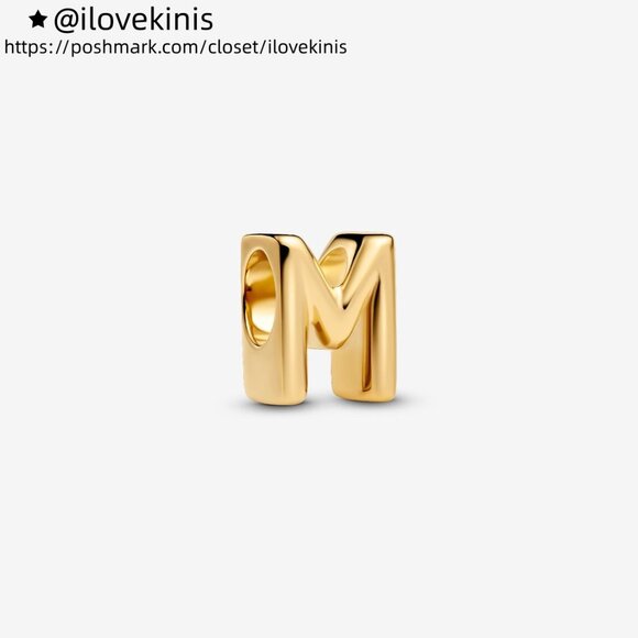 Pandora Letter M Alphabet Charm - Picture 1 of 6